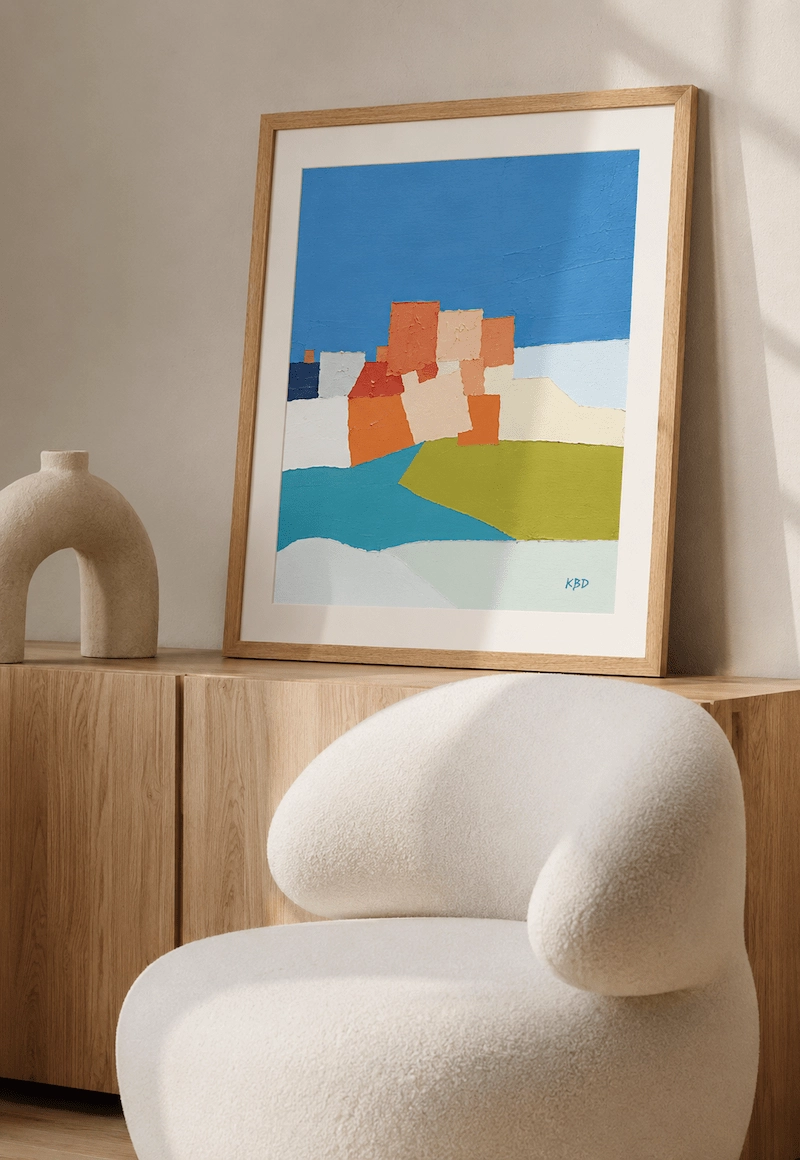Kevin Baillys painting in a living room